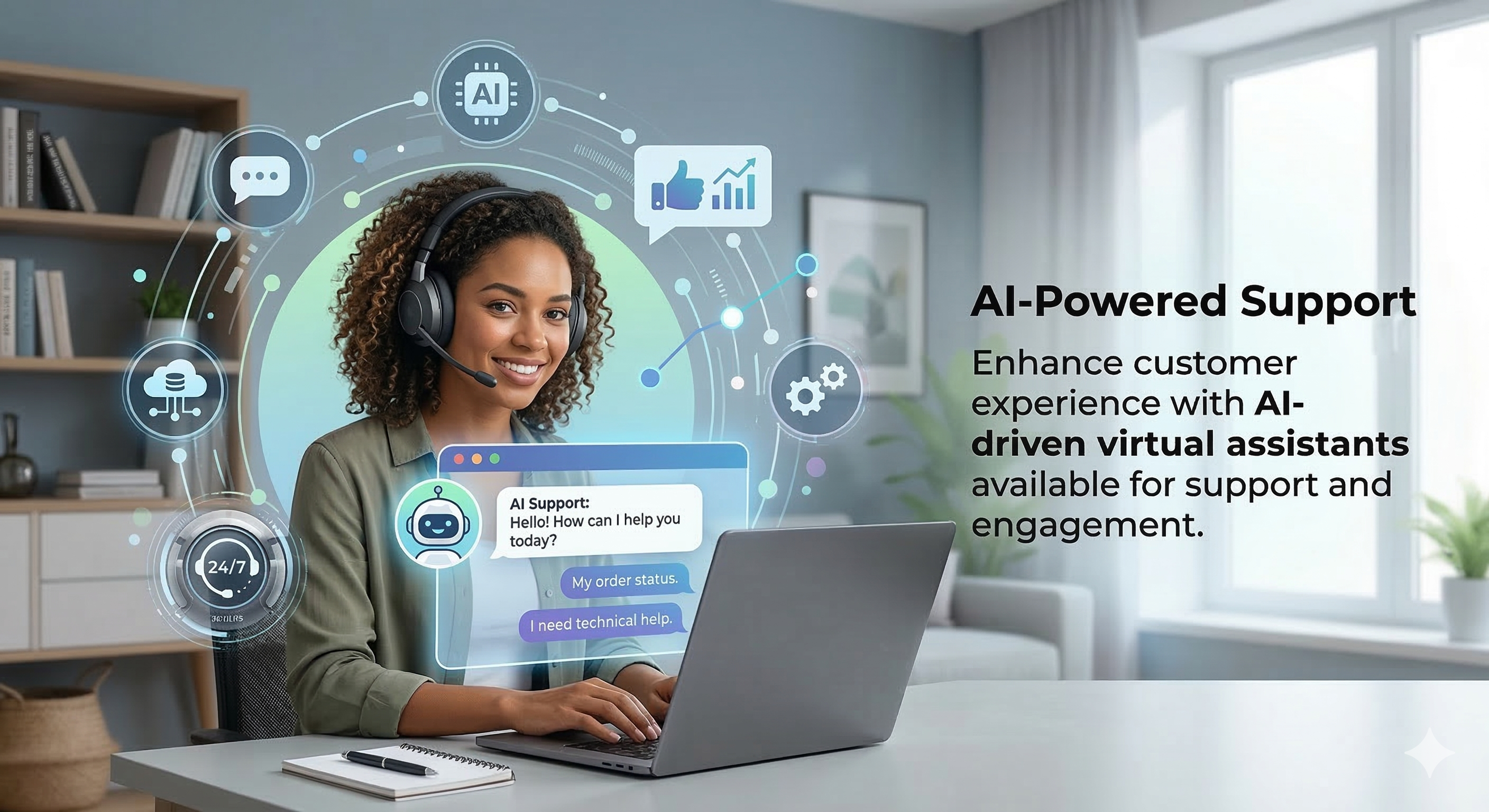 AI-powered support visual